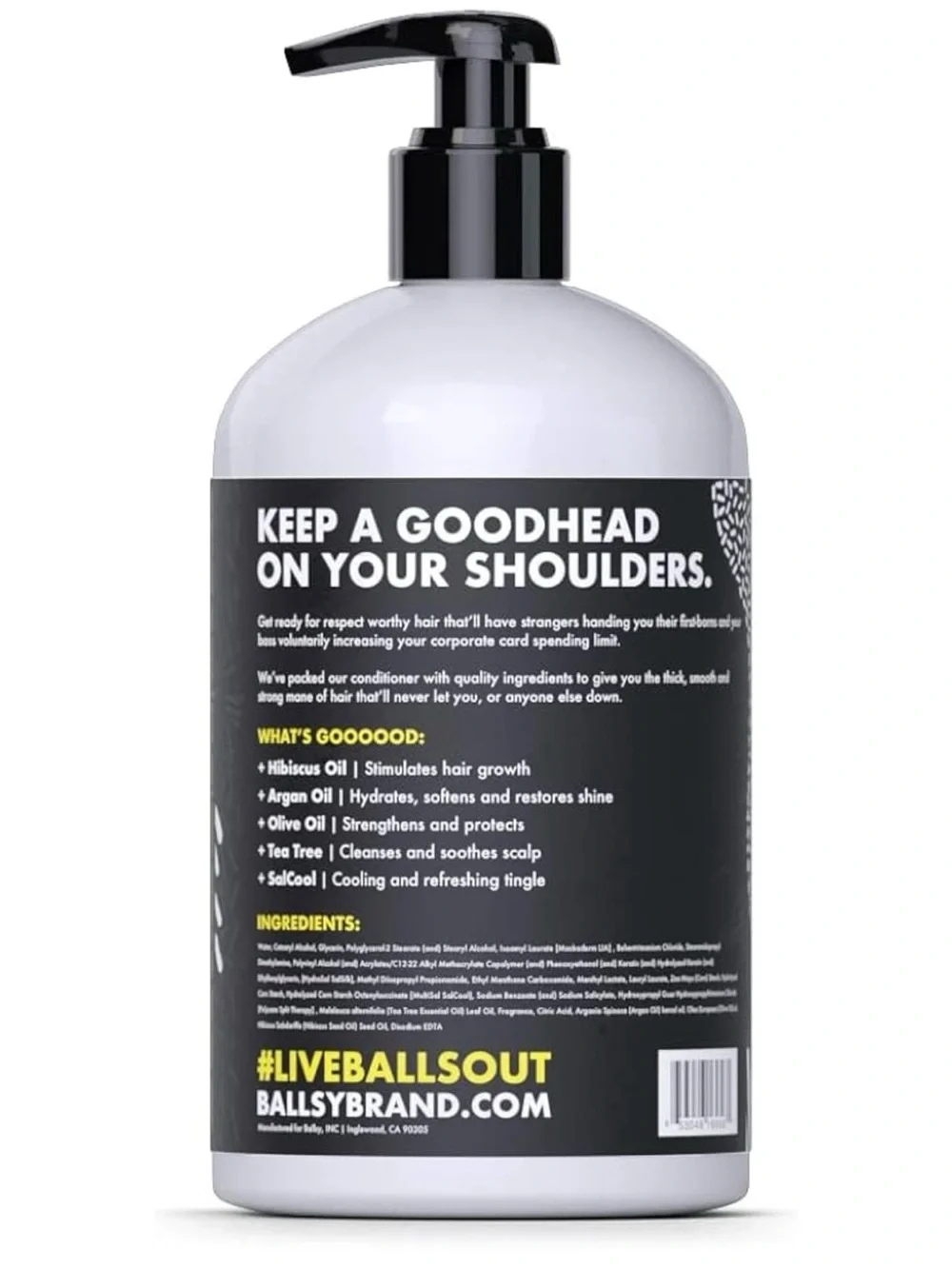 Ballsy Good Head Shampoo & Conditioner NEW NEVER USED 16oz each